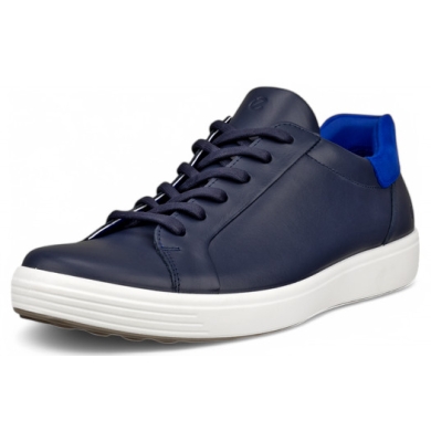 ECCO Sneaker Soft 7 Easy Slip Lace (skóra premium) granatowy mężczyźni