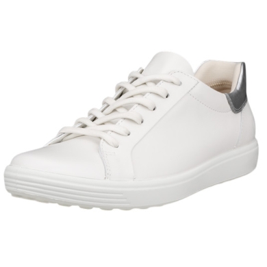 ECCO Sneaker Soft 7 Easy Slip Low (skóra premium) białe damskie