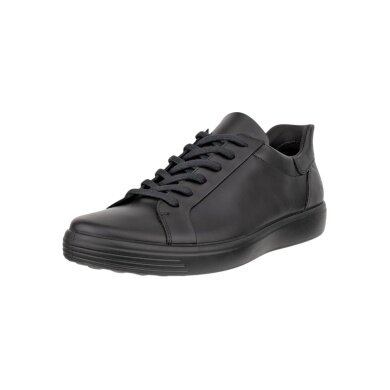 ECCO Sneaker Soft 7 Easy Slip Lace (skóra premium) czarny mężczyźni