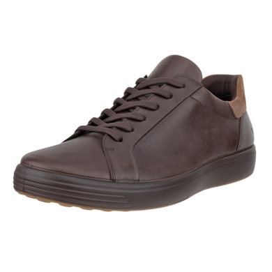 ECCO Sneaker Soft 7 Easy Slip Lace (skóra premium) brązowy męski