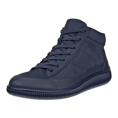 ECCO codzienne buty podróżne Soft Zero Bootie WP Mid-Cut (skóra premium, wodoodporne) granatowe damskie