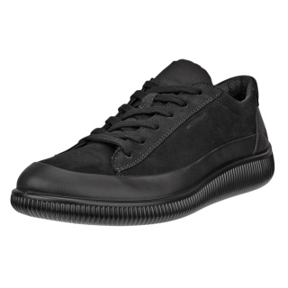ECCO Sneaker Soft Zero WP (skóra premium, wodoodporne) czarne damskie