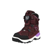 Ecco zimowe buty śniegowe Snow Mountain GTX (zapięcie Boa, nubuk/skóra tekstylna, wodoodporne) czerwono/czarne dziecięce