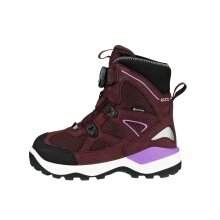 Ecco zimowe buty śniegowe Snow Mountain GTX (zapięcie Boa, nubuk/skóra tekstylna, wodoodporne) czerwono/czarne dziecięce