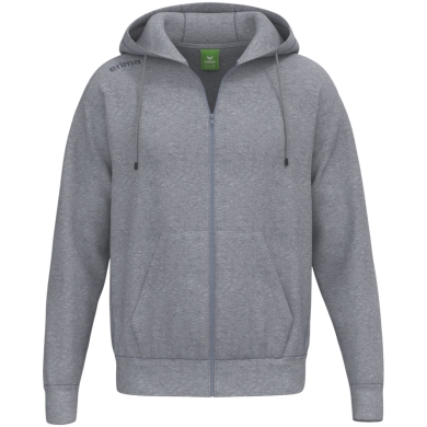 Erima bluza z kapturem TS Hoodie Full Zip (materiał mieszany) jasnoszara męska