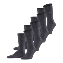 Skarpety dzienne Esprit Crew Solid (bawełna) antracytowe męskie - 4 pary