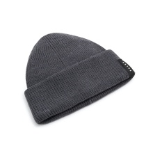 Falke Czapka dzianinowa (Beanie) Unisex - Wełna merino, struktura prążkowana - ciemnoszary - 1 sztuka