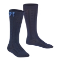 Falke Skarpety do kolan Ajour (z bawełny, wzór Ajour) granatowe dziewczęce - 1 para