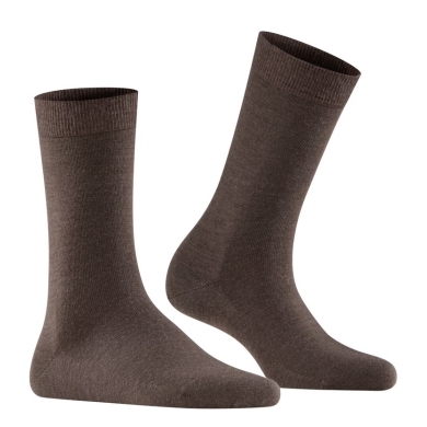 Falke Skarpetki dzienne Softmerino (lekka wełna merino) ciemnobrązowe damskie - 1 para