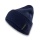 Czapka Strickmütze (Beanie) Unisex - Wełna merino, struktura prążkowana - granatowa - 1 sztuka