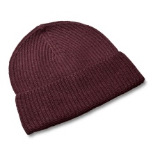 Falke Czapka zimowa (beanie) - ciepła, prążkowana - burgundowa - 1 sztuka