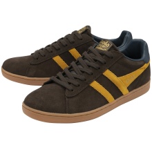 Gola Sneaker Equipe II Suede-Leder 2025 ciemny brąz/żółty słoneczny/granatowy męski