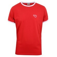 Gola T-shirt Freizeit z logo Taped Ringer (100% bawełna) czerwony męski