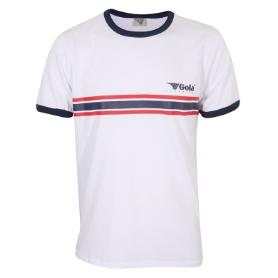Gola T-shirt Freizeit Stripe Logo (100% bawełna) biały męski