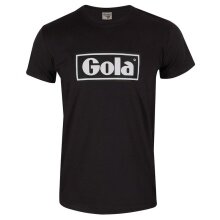 Gola T-shirt rekreacyjny z nadrukiem na przodzie (100% bawełna) czarny męski