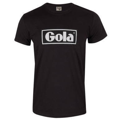 Gola T-shirt rekreacyjny z nadrukiem na przodzie (100% bawełna) czarny męski