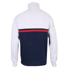 Gola Pullover 1/4 Zip Brushed Back Sweat Stripes biały/granatowy Mężczyźni