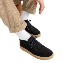 Grand Step Shoes Zimowe buty Safari Winter Suede Bootie - czarne Damskie