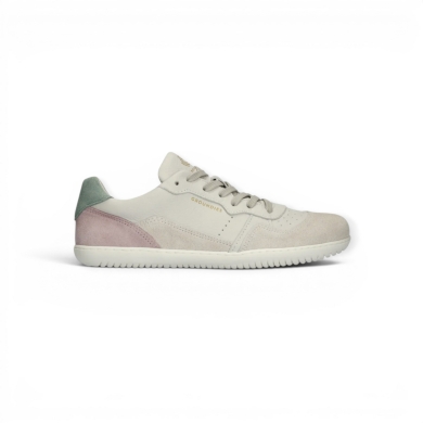 Groundies Minimalne Sneakersy Nova GO1 (Zero Drop, Skóra zamszowa) beżowo-różowe Damskie