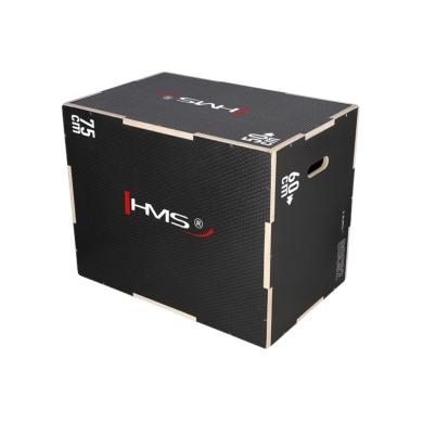 HMS Fitness Skakanka DSC02 Plyo-Box (drewniana skrzynia, 75x60x50cm) czarna