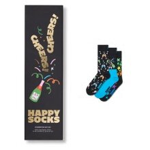Skarpetki Happy Socks Tagessocke Crew Celebration (Cheers) zestaw prezentowy czarny - 3 pary