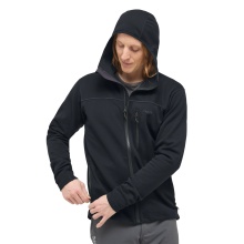 Haglöfs Fleecejacka Rosson z kapturem (Midlayer, materiał polarowy 4-way stretch) czarny mężczyźni
