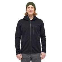 Haglöfs Fleecejacka Rosson z kapturem (Midlayer, materiał polarowy 4-way stretch) czarny mężczyźni