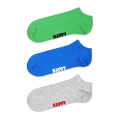 Happy Socks Skarpetki dzienne Sneaker Low Solid zielony/niebieski/szary - 3 pary