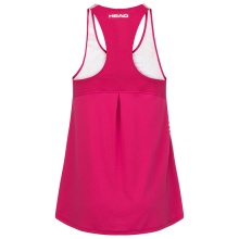 Head Tennis-Tank Top Agility (szybkoschnący, dekolt w serek) różowy/biały dziewczęcy