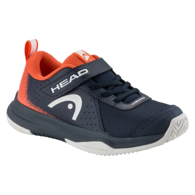 Buty tenisowe Head Sprint Velcro 4.0 (rzep, Allcourt) ciemnoniebiesko/czerwone dla małych dzieci