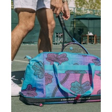 Torba tenisowa Head Tour Duffle Bag L Palm Tree Crew Edition (duża komora główna, kieszeń na rakiety) niebiesko/fioletowa