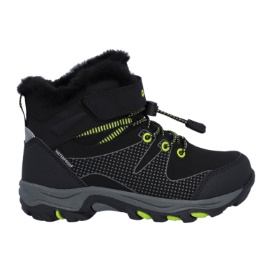 Buty trekkingowe Hi-Tec Jackdaw Mid WP JR (wodoodporne) czarne/lime dziecięce