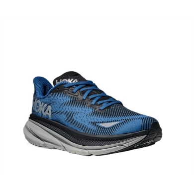 Hoka buty biegowe Clifton 9 GTX (wodoodporne, odblaskowe detale) niebiesko-czarne męskie