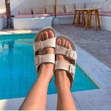 Sandały Holster Sundreamer Slide beżowo-brązowe damskie