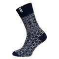 HomeOfSocks Skarpetki wełniane Skandynawskie Finlandia granatowe - 1 para