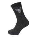 Skarpety wełniane HomeOfSocks Yak Crew antracytowe - 1 para