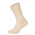 Skarpety wełniane HomeOfSocks 100% naturalne ciepłe kremowe białe - 1 para