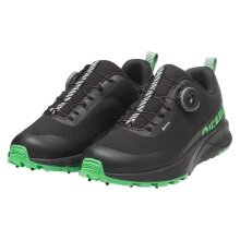 Buty do biegania w zimie Icebug NewRun BUGrip GTX (system BOA® Fit, wodoodporne, z kolcami) czarne/zielone damskie