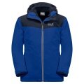 Jack Wolfskin Kurtka zimowa Snowfrost 3w1 (wodoodporna i wiatroszczelna, ciepła wewnętrzna kurtka z polaru) niebieska dziecięca