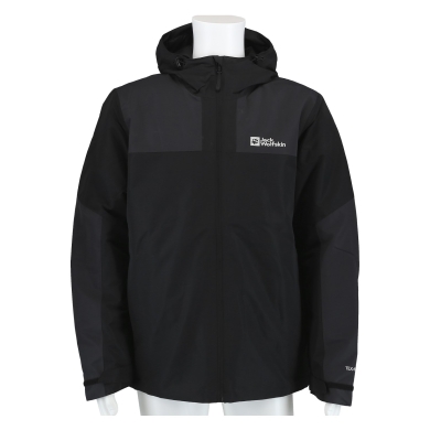 Jack Wolfskin Kurtka zimowa Jasper (bardzo wodoodporna i wiatroszczelna, oddychająca) czarna męska