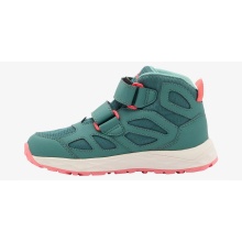 Buty trekkingowe Jack Wolfskin Woodland 2 Texapore Mid VC (rzep, wodoodporne) jade zielone dziecięce