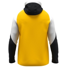 JAKO Bluza z kapturem Dynamic (fleece interlock z poliestru, boczne kieszenie na zamek) żółto/biało/czarna męska