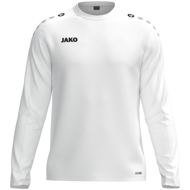 JAKO Sportowa koszulka z długim rękawem Sweat One (fleece poliesterowy) biała męska