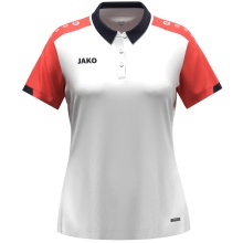 JAKO Sport-Polo Dynamic (100% rec. poliester) biały/koralowy/granatowy damskie