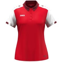 JAKO Sport-Polo Dynamic (100% rec. poliester) czerwono/biało/ciemnoczerwony damskie