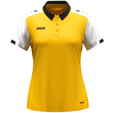 JAKO Sport-Polo Dynamic (100% rec. poliester) żółto/biało/czarny damski