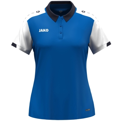 JAKO Sport-Polo Dynamic (100% rec. poliester) niebieski/biały/granatowy damskie
