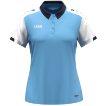 JAKO Sport-Polo Dynamic (100% rec. poliester) niebieski/biały/granatowy damskie