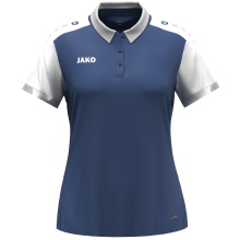 JAKO Sport-Polo Dynamic (100% rec. poliester) granatowy/biały/jasnoszary damskie