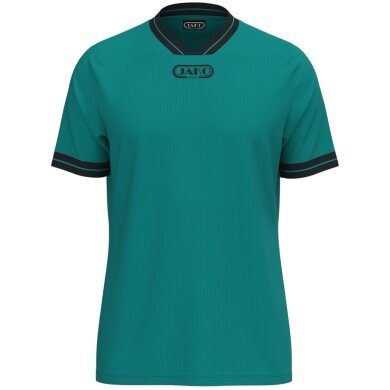 JAKO Sportowa koszulka Retro (dekolt w serek, oddychająca) krótki rękaw turkusowo-niebieska męska
